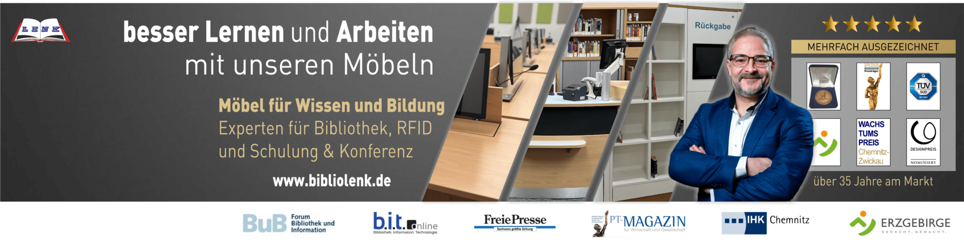 Banner_v25_min Besser Lernen und Arbeiten mit unseren Mรถbeln fรผr Wissen & Bildung - Die Experten fรผr Bibliothek, Schulung&Konferenz und RFID